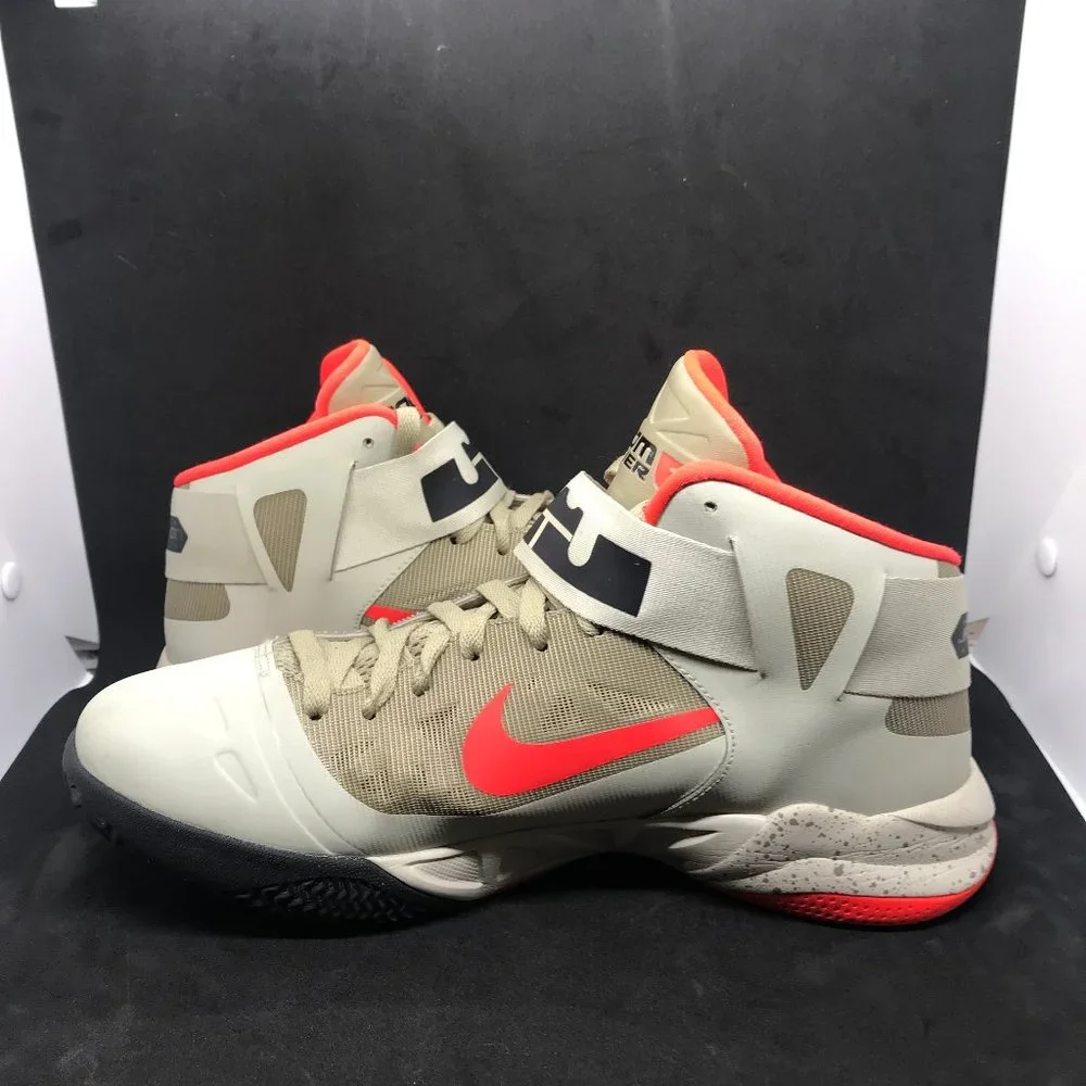 Nike Zoom LeBron James Soldier VI 6 Men's Sz 9.5  Crimson/Beige Shoes 525015-010 - Picture 3 of 12
